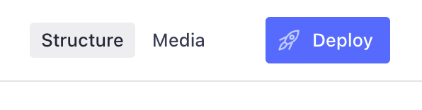 Sanity CMS Deploy button interface