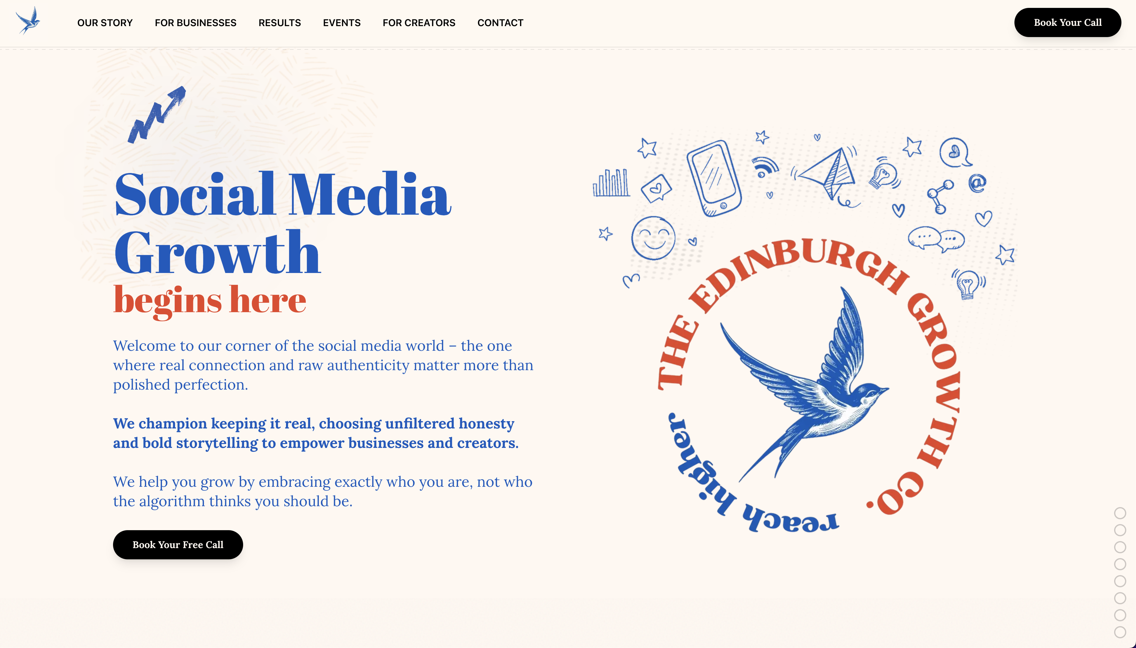 Edinburgh Growth Co website - modern, professional design
