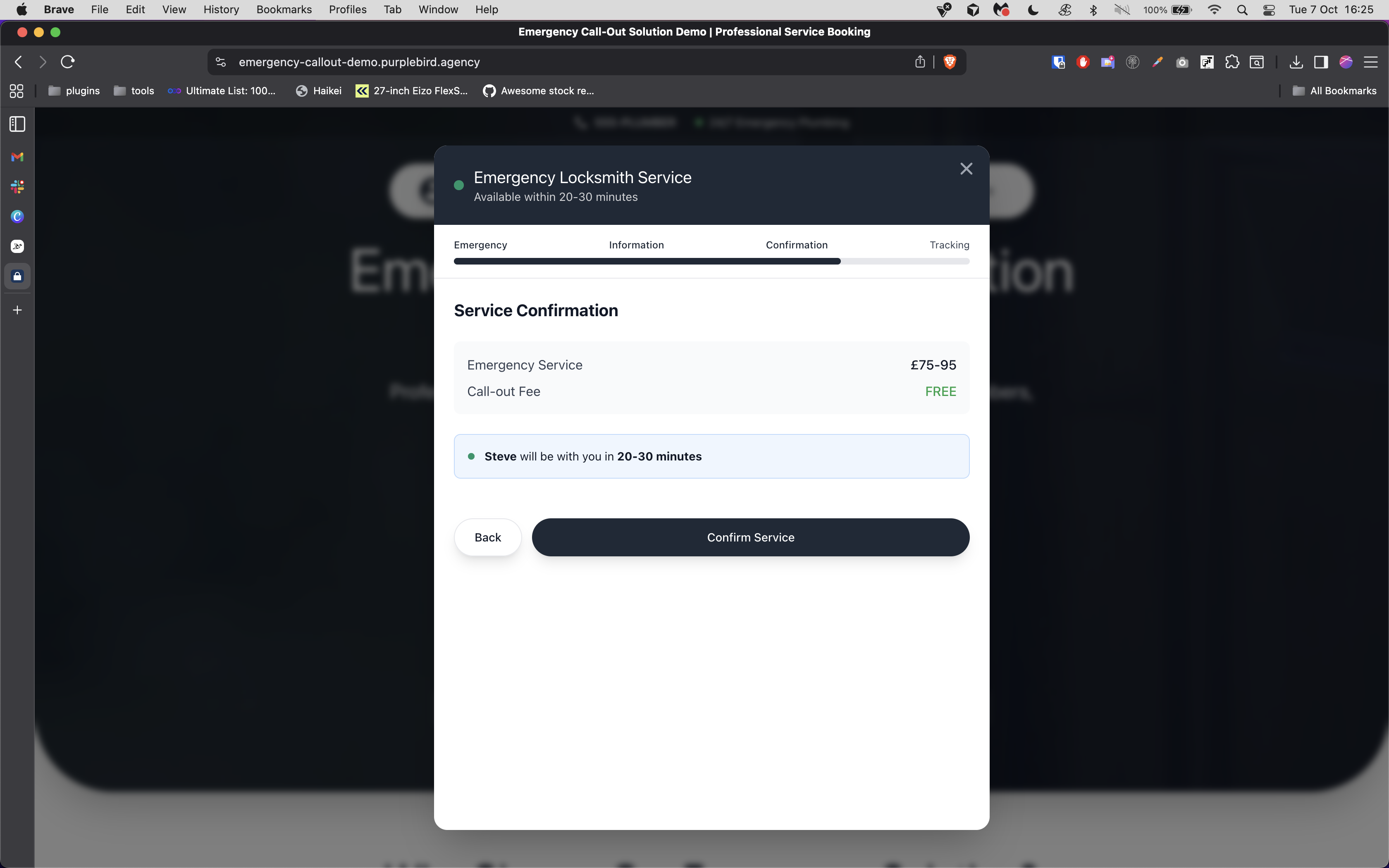 Clear pricing and availability information for emergency plumbing services